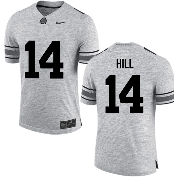 Ohio State Buckeyes #14 KJ Hill College Football Jerseys Game-Gray